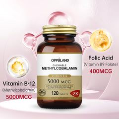 Oppuland orange flavored B12 chewable supports easy daily intake