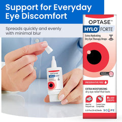 Lens-friendly Optase HYLO Forte formula suitable for contact lens wearers