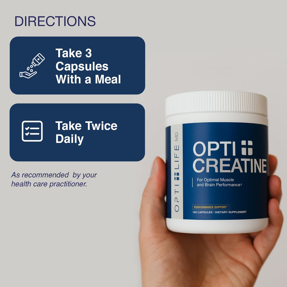 Opti + Life MD gym-ready pack with visible capsules supports on-demand energy