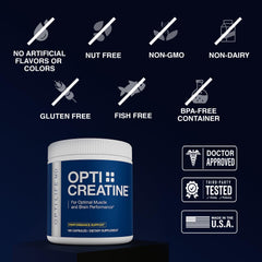 Opti + Life MD label closeup highlights micronized formula for gentler absorption