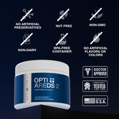 Opti + Life MD zinc vitamin C softgels for antioxidant support.