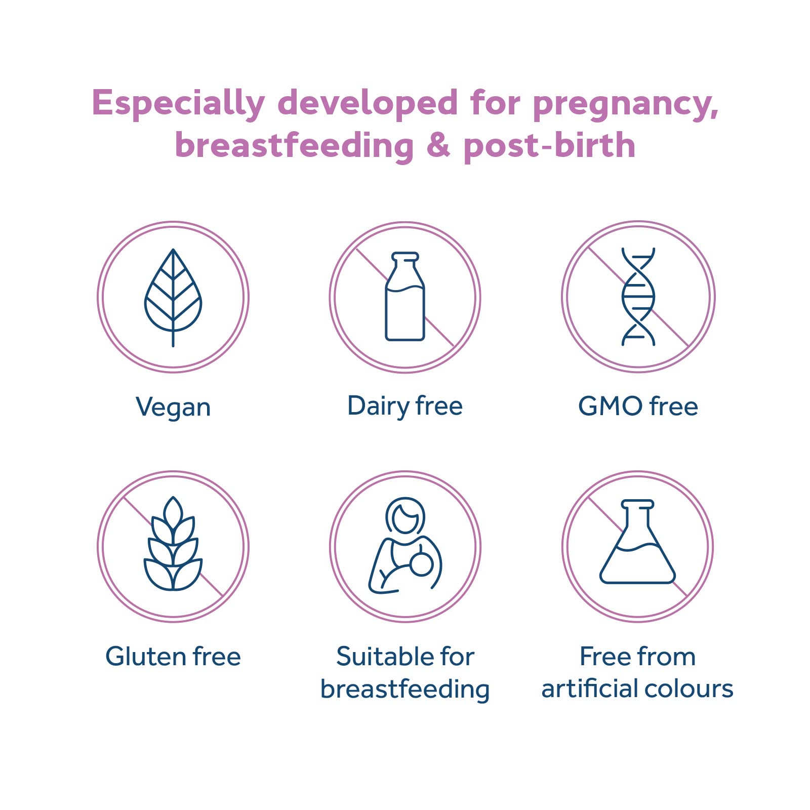 Optibac Probiotics Pregnancy label details emphasizing vegan formulation