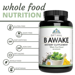 Morning desk setup with B Awake for an energy boost
