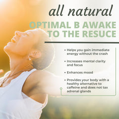 Glass with B Awake capsules ready for fast energy