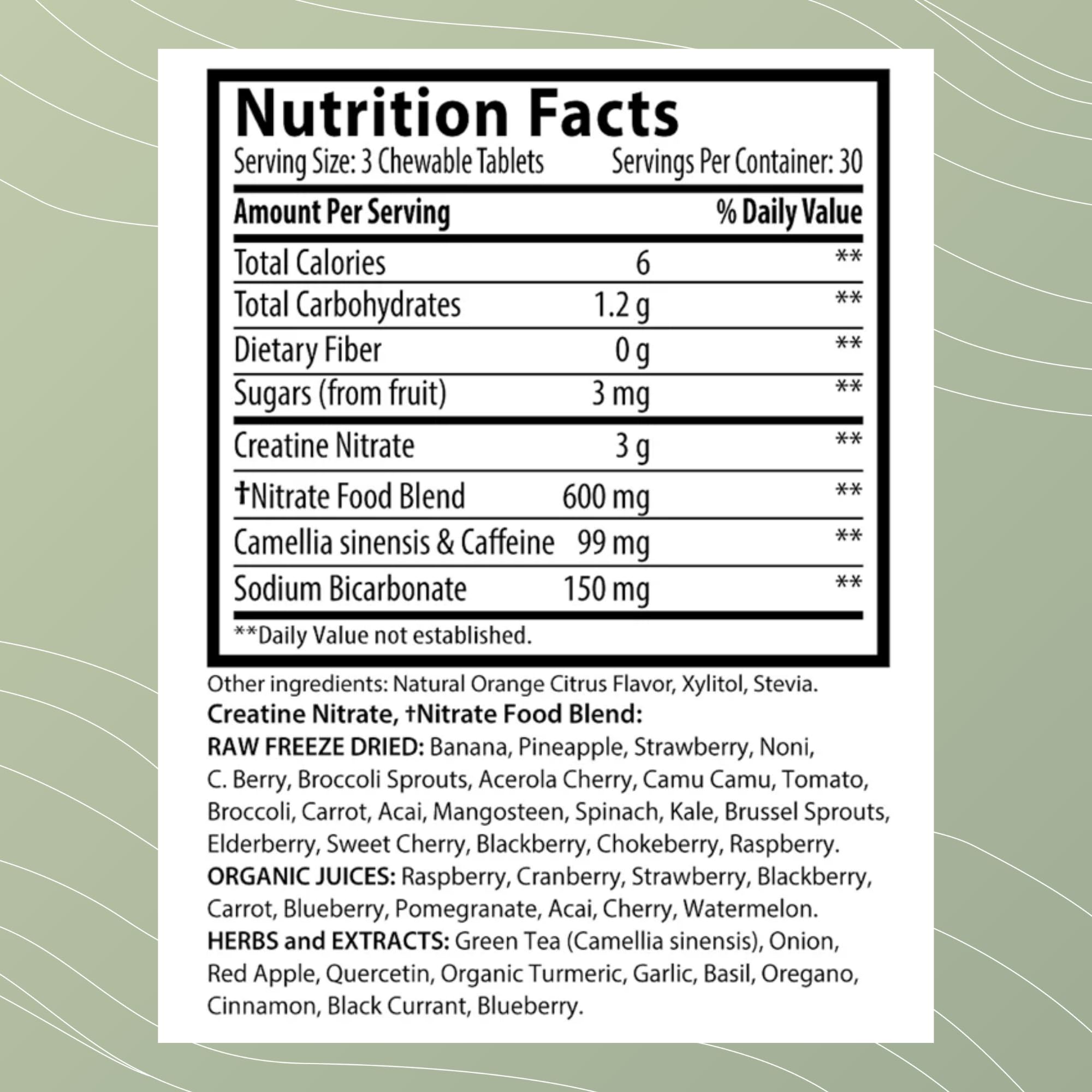 Optimal Health Systems BFF chewable bottle label emphasizing clean, non-GMO formula