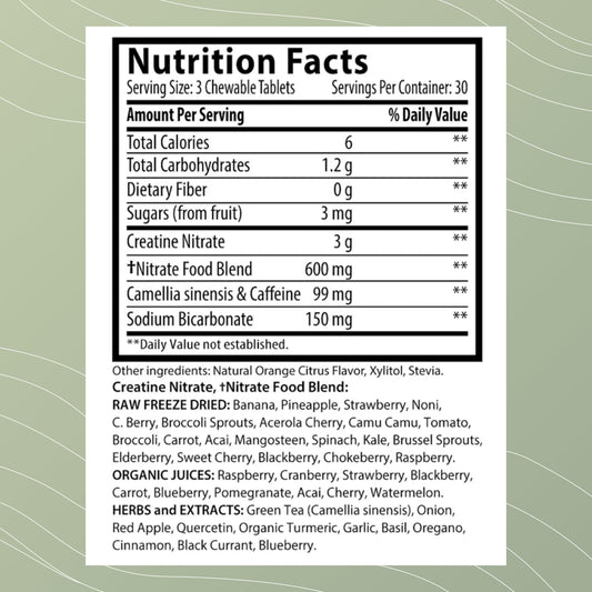 Optimal Health Systems BFF chewable bottle label emphasizing clean, non-GMO formula