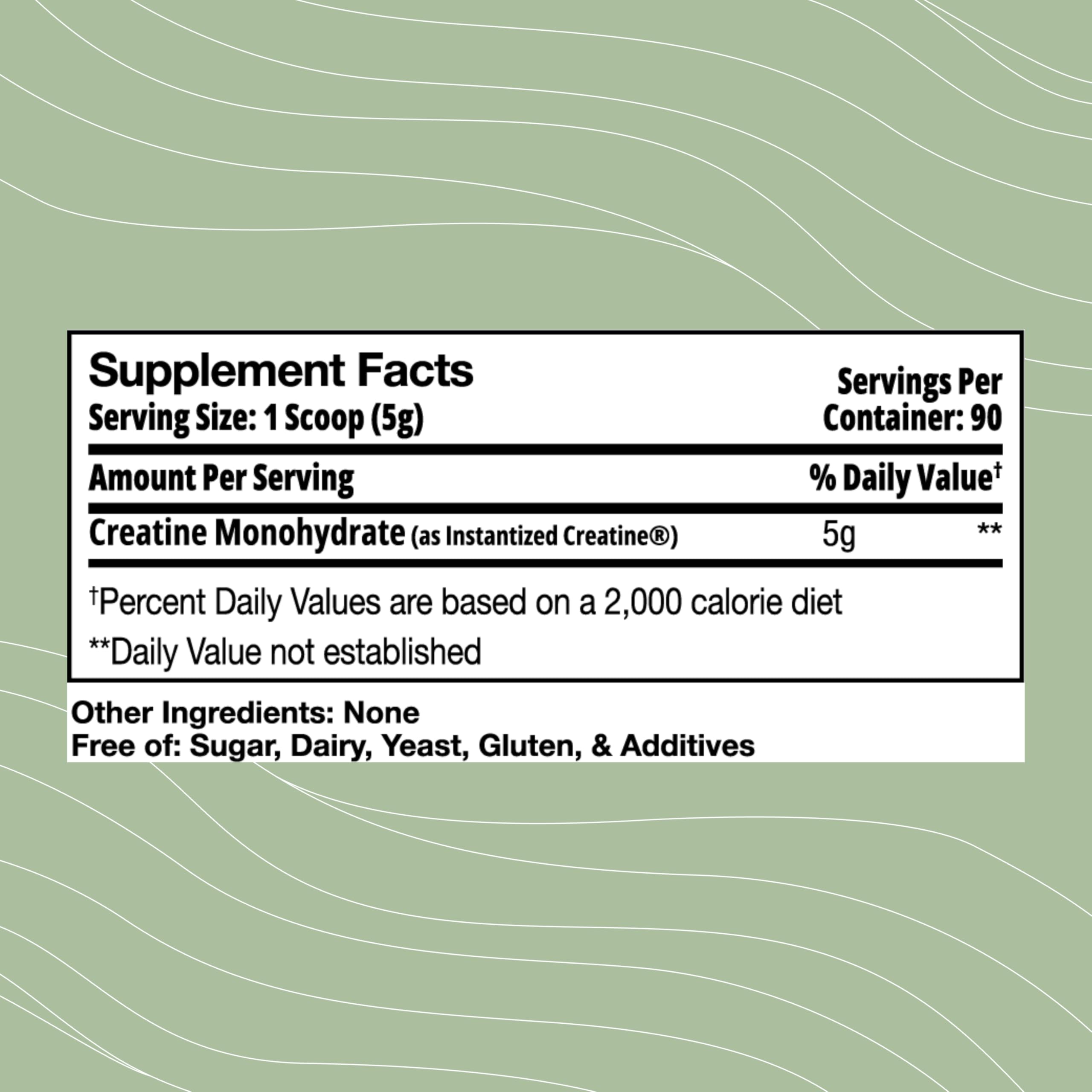 Optimal Health Systems Creatine mixed in a glass showing easy dissolution.