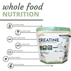 Optimal Health Systems Creatine packaging front highlighting 450 g.