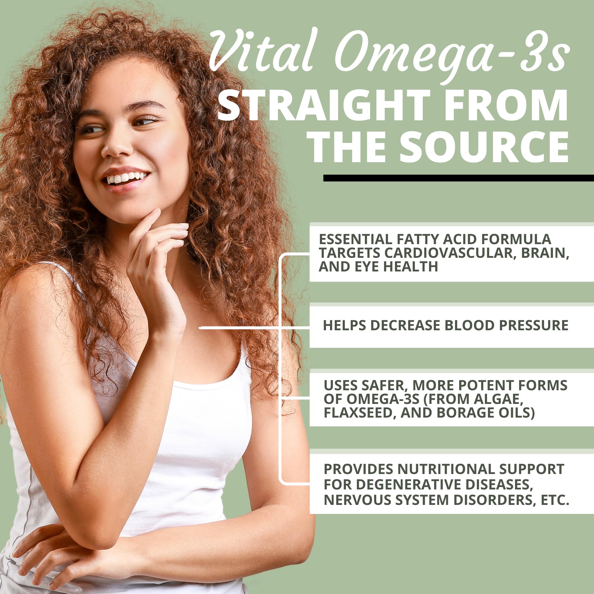 Optimal Health Systems algae-derived DHA source highlighting a vegetarian omega-3 option.
