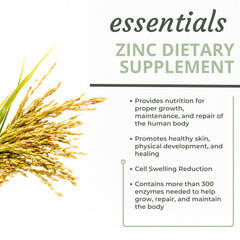 Optimal Health Systems Essential Zinc bottle on countertop with label visible