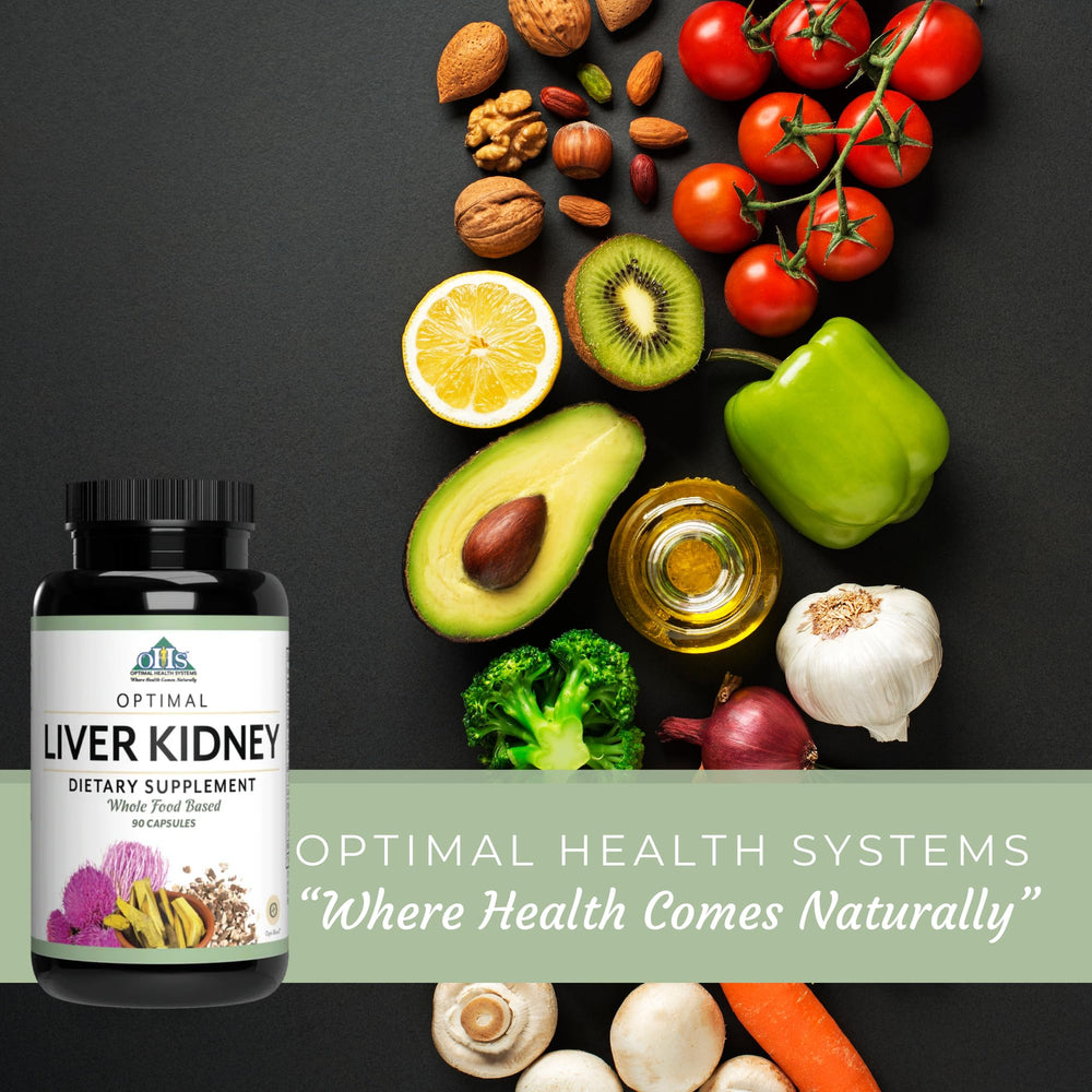 Optimal Health Systems label detox packaging showing ingredients and benefits
