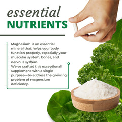 Optimal Health Systems Magnesium capsules in glass illustrating easy supplementation