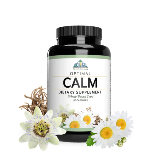 Optimal Calm Sleep bottle with 90 capsules supports calmer evenings and restful sleep.