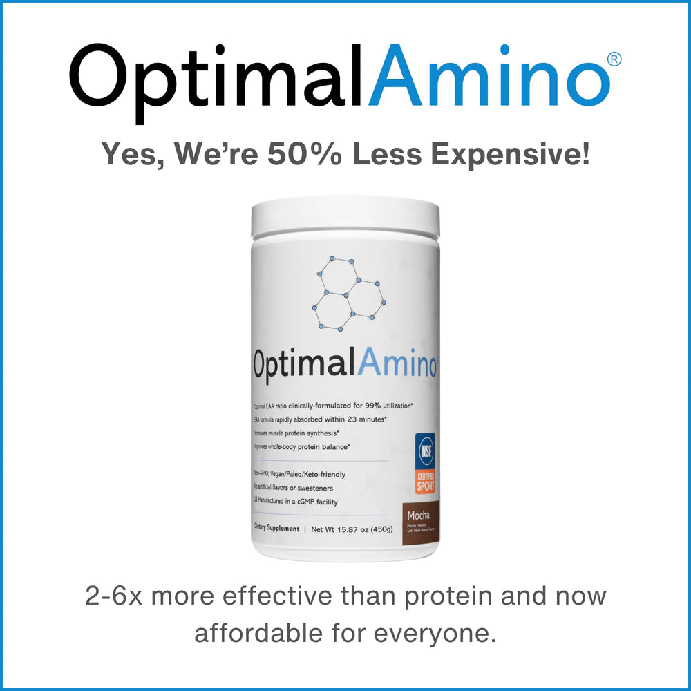 OptimalAmino active lifestyle setup for daily protein support.