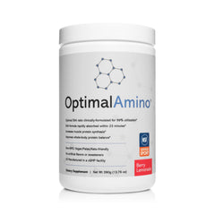 OptimalAmino bottle being poured for quick hydration and recovery.