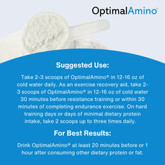 OptimalAmino complete amino acid profile supports balanced essential nutrients