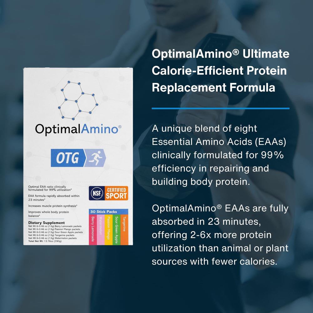 OptimalAmino OTG serving pour demonstrates easy mixing and quick uptake