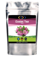 Optimally Organic ESSIAC Tea powder bottle for convenient daily dosing.