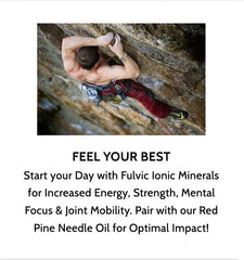 Patented water extraction process badge on Optimally Organic minerals bottle signaling purity.