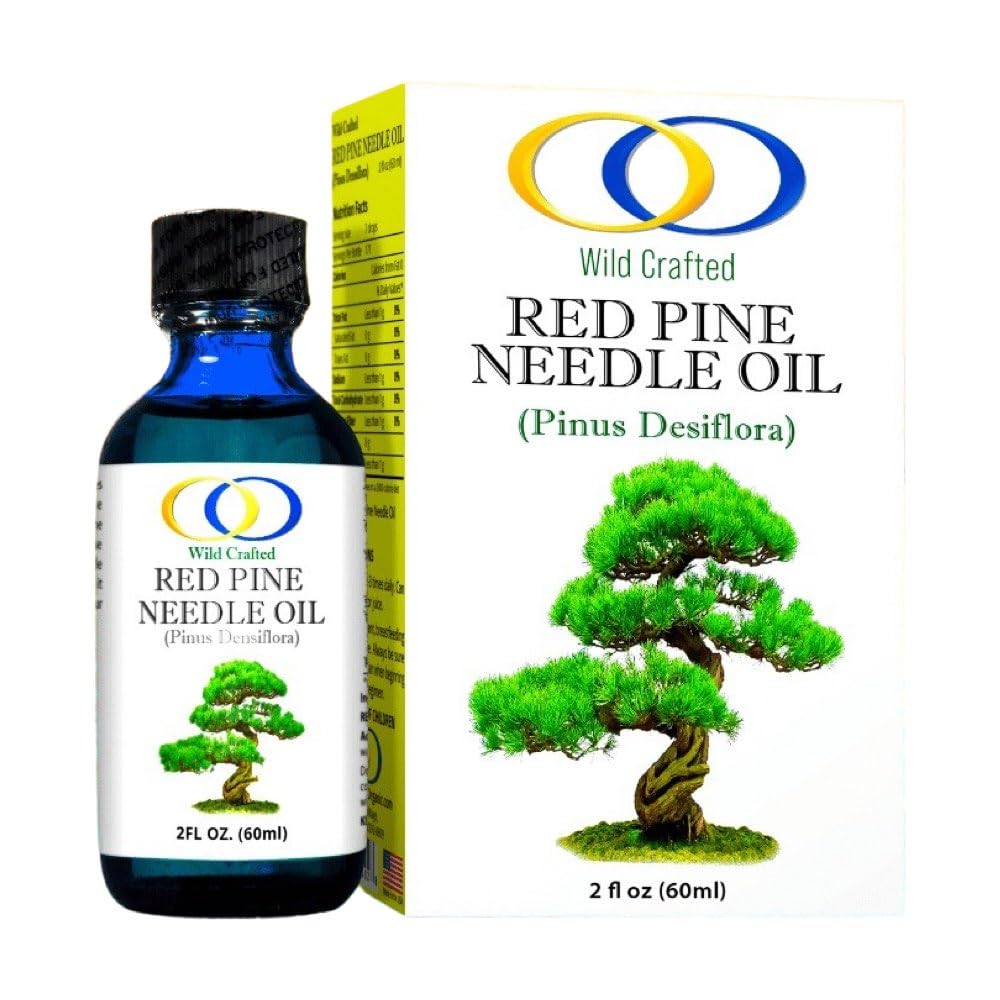 Optimally Organic Red Pine Needle Oil bottle ready for daily drops and potential immune support