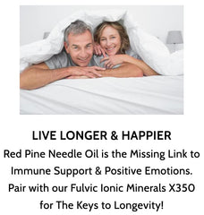 Optimally Organic Red Pine Needle Oil used in a daily routine setup