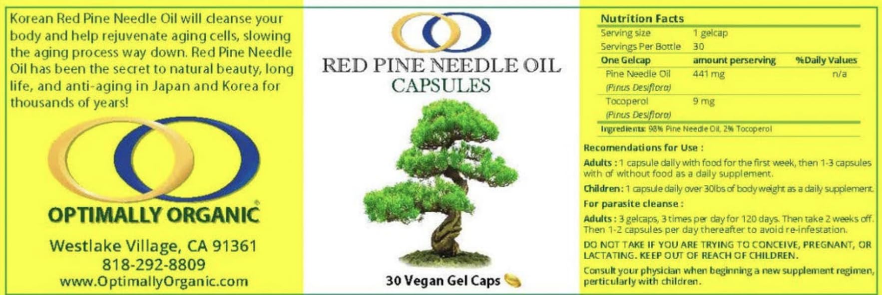 Wild-harvested pine needles from DMZ region for Optimally Organic product