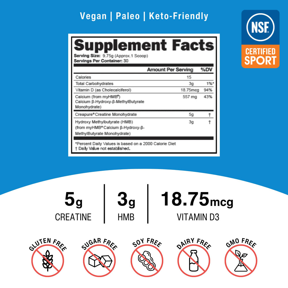 OptimalStack Creatine label closeup highlights purity and safety certifications for confident supplementation.