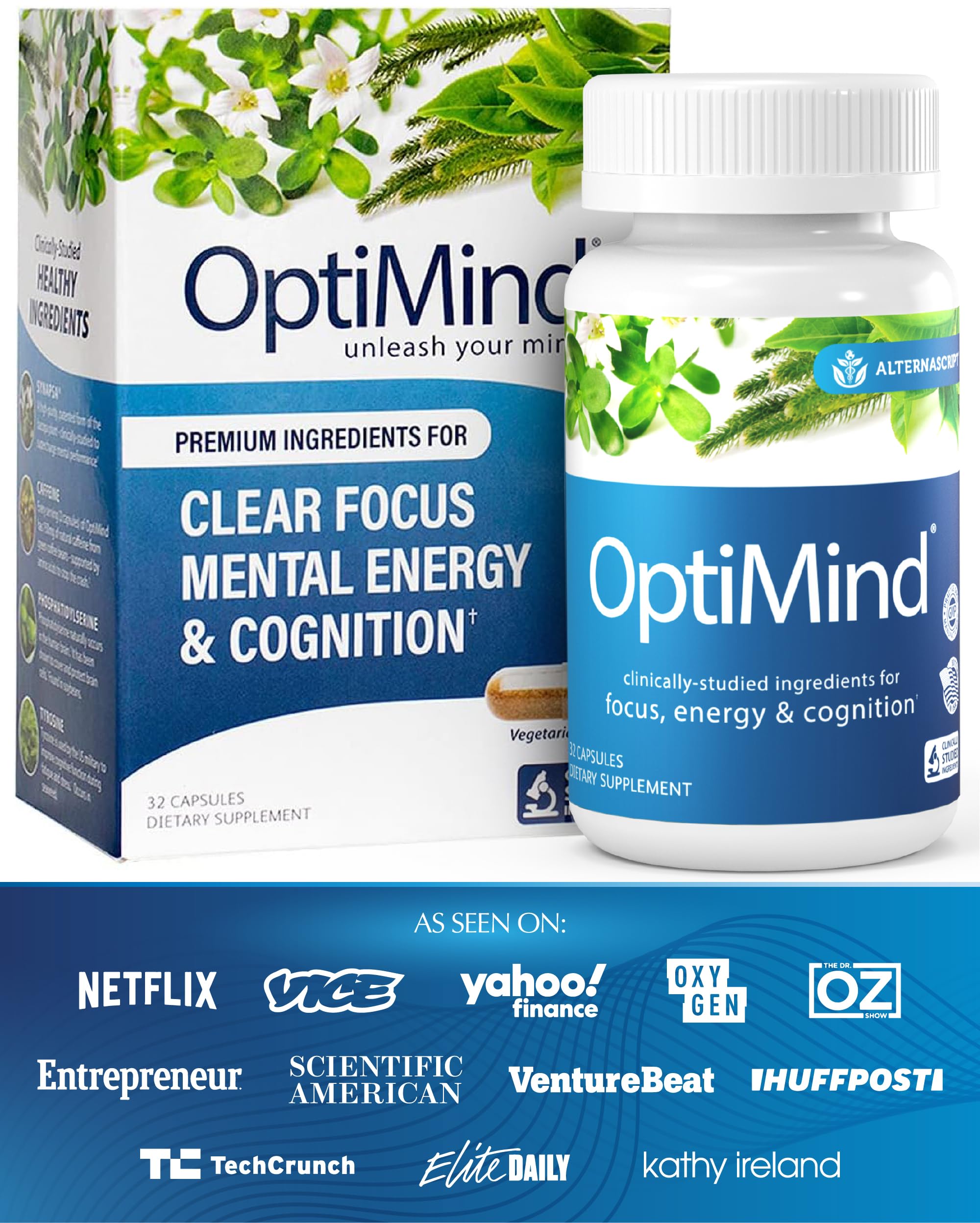 Optimind B1 and B12 vitamin section suggests balanced brain nourishment.