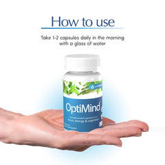 Optimind green coffee bean caffeine provides steady daytime focus.