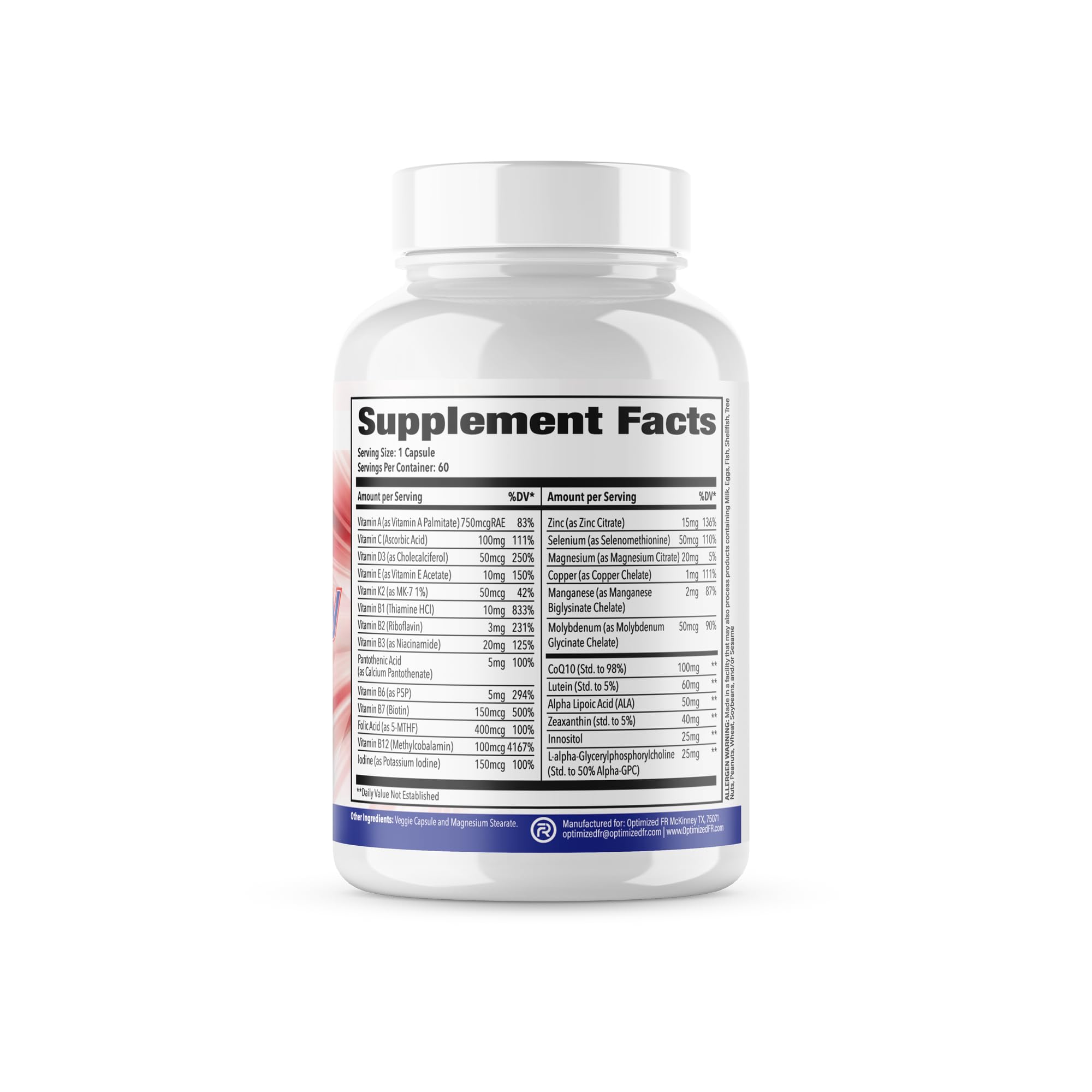 Optimized FR Fit4Duty bottle pouring action illustrating easy daily intake
