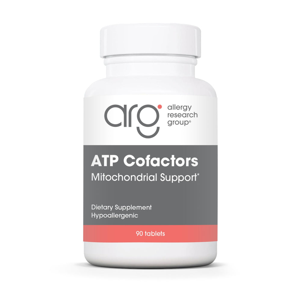Optimox ATP Cofactors bottle front view for energy-supporting B vitamin blend.