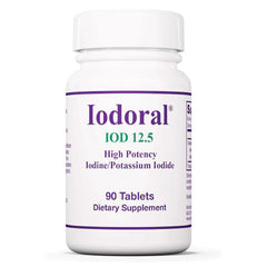 Optimox Iodoral 12.5 mg tablets close-up for iodine support and daily wellness.