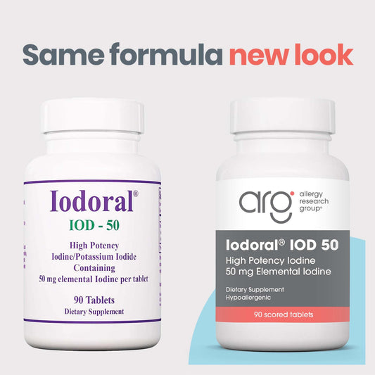 Optimox Iodoral tablets close-up highlighting high-potency iodine