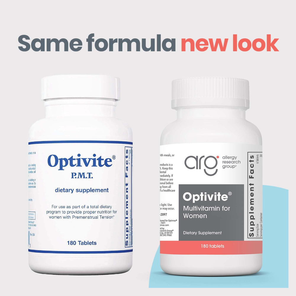 Optimox Optivite PMS capsules close-up for easy daily supplementation.