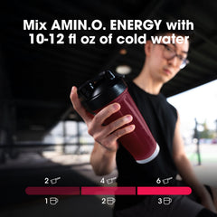 Close-up of label highlighting caffeine and electrolytes.