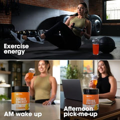 Optimum Nutrition Amino Energy orange cooler powder dissolving in water