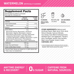 Optimum Nutrition Amino Energy powder closeup highlights fine texture for quick mixing.