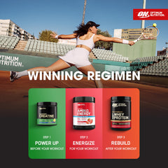 Optimum Nutrition Amino Energy Plus Focus packaging front view.