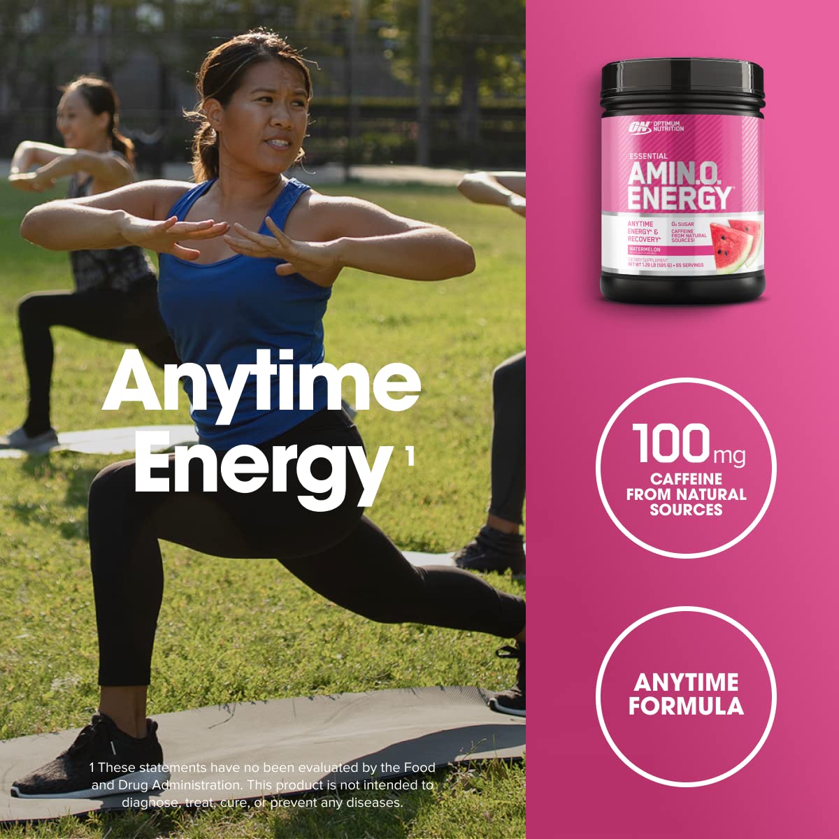 Optimum Nutrition Amino Energy shaker cup scene emphasizes on-the-go hydration for workouts.