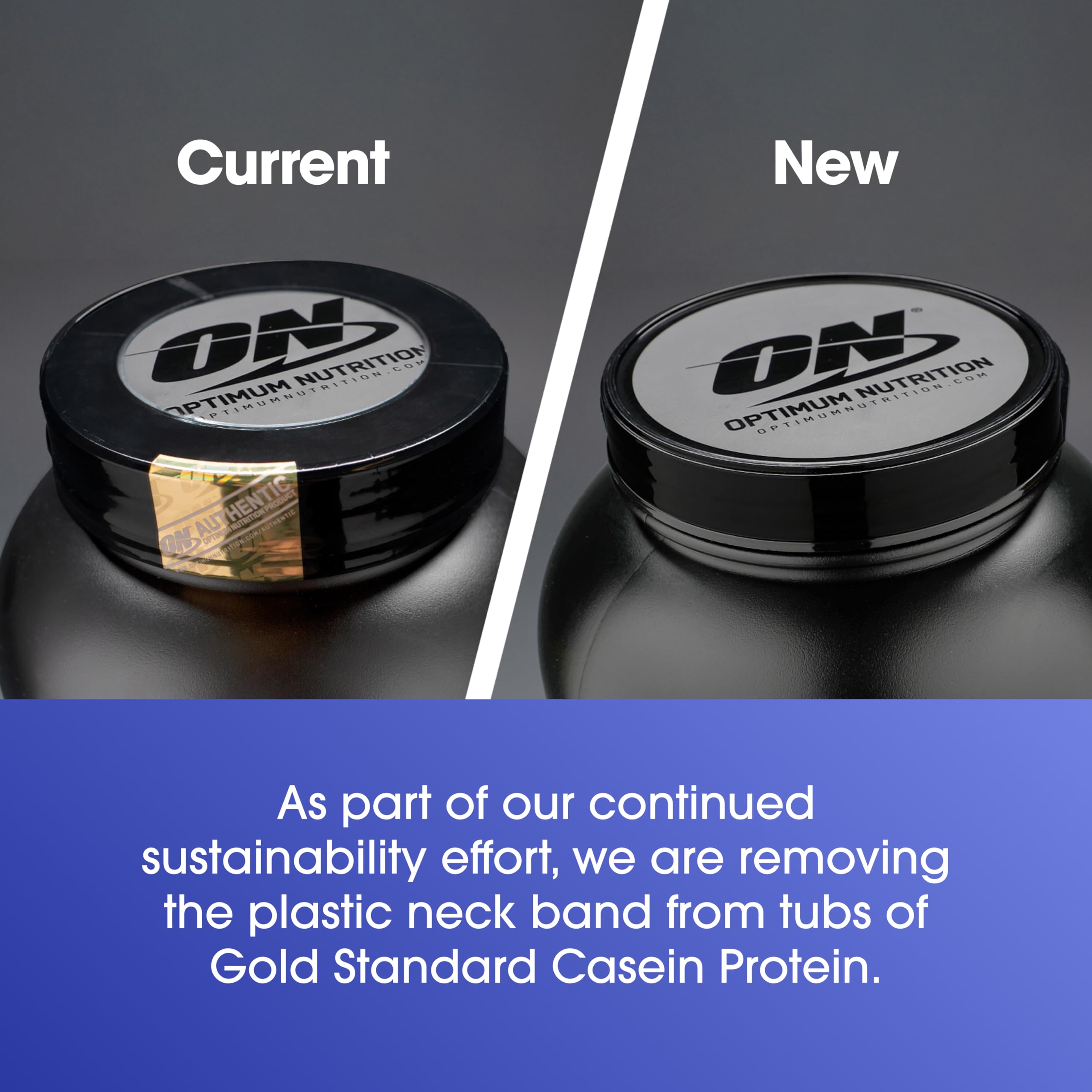 Optimum Nutrition Casein powder dispensing cup for between-meal use