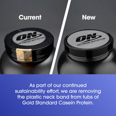 Optimum Nutrition Casein powder dispensing cup for between-meal use