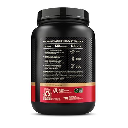 Optimum Nutrition Gold Standard close-up of nutrition panel for informed choices
