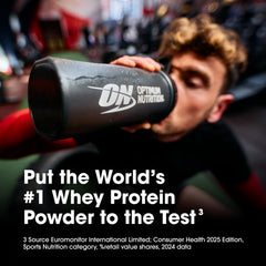 Optimum Nutrition Gold Standard 100% Whey made in USA badge for trusted production