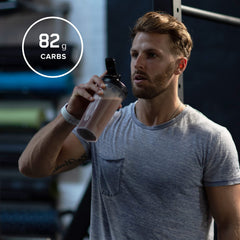 Vanilla Custard powder stirred in a shaker for creamy post-workout fuel.