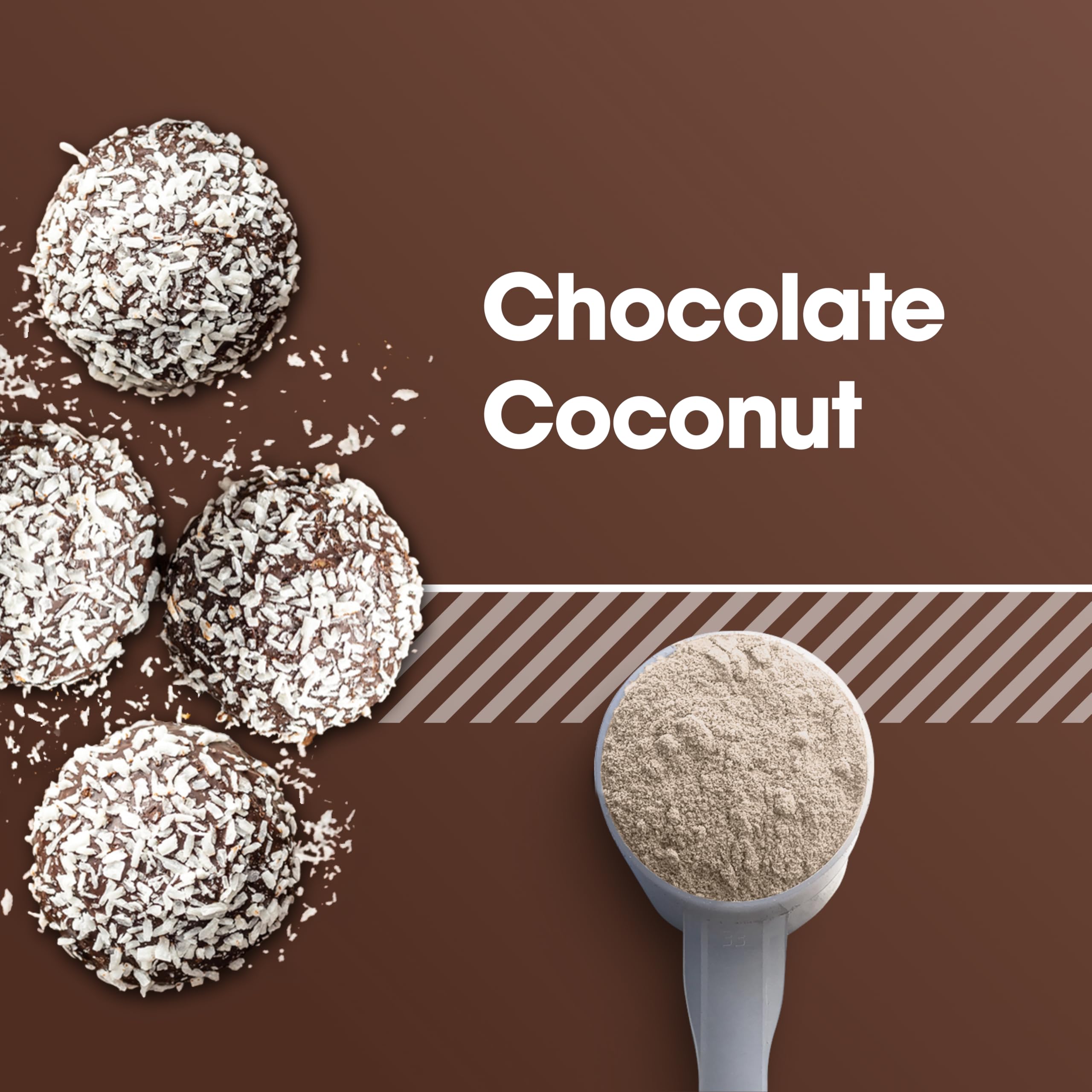 Optimum Nutrition Gold Standard whey chocolate coconut powder beside a shaker for quick post-workout shakes.