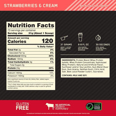 Optimum Nutrition Gold Standard Whey shaker with prepared post-workout shake.