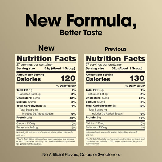 Optimum Nutrition Gold Standard vanilla whey scoop for measuring a perfect serving