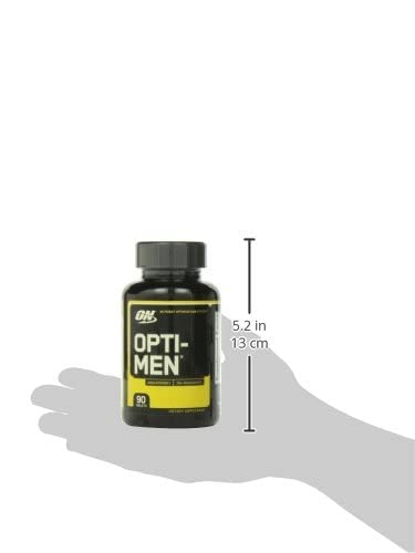 Optimum Nutrition Opti-Men bottle-top view highlighting B-complex vitamins.