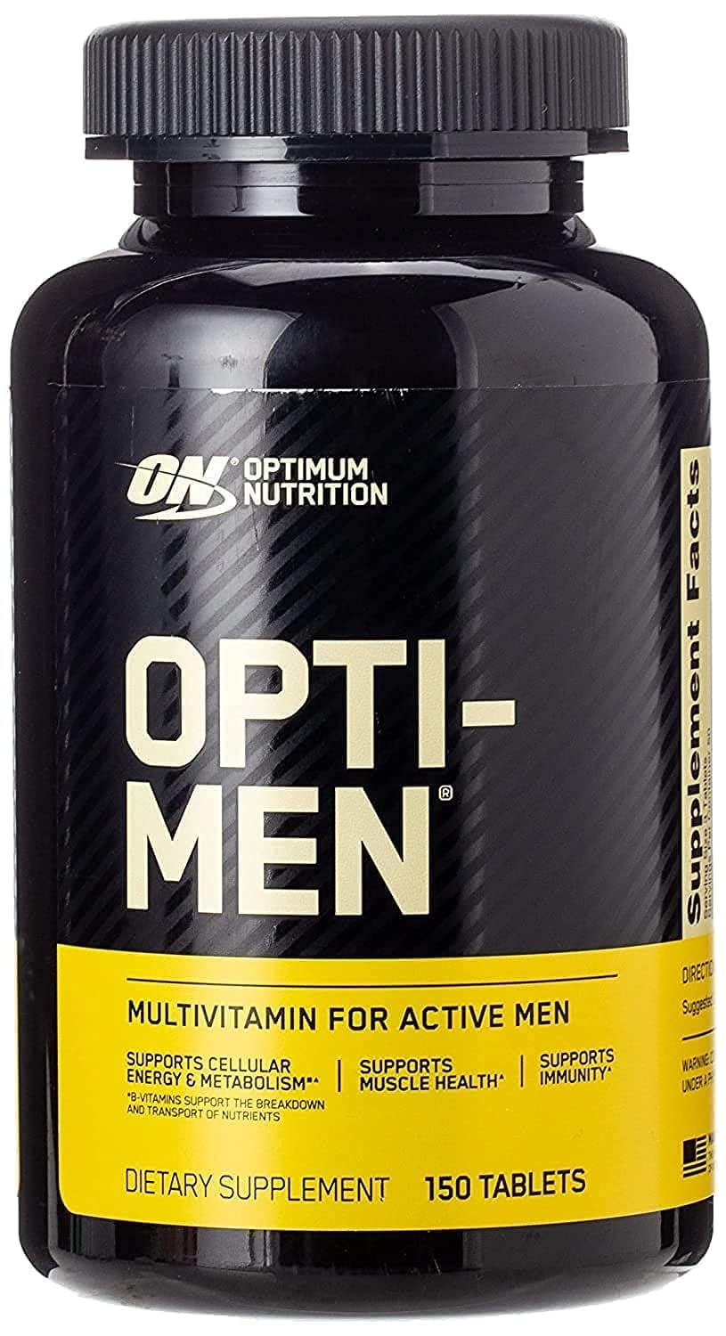 Optimum Nutrition Opti-Men bottle front view for daily vitality support.