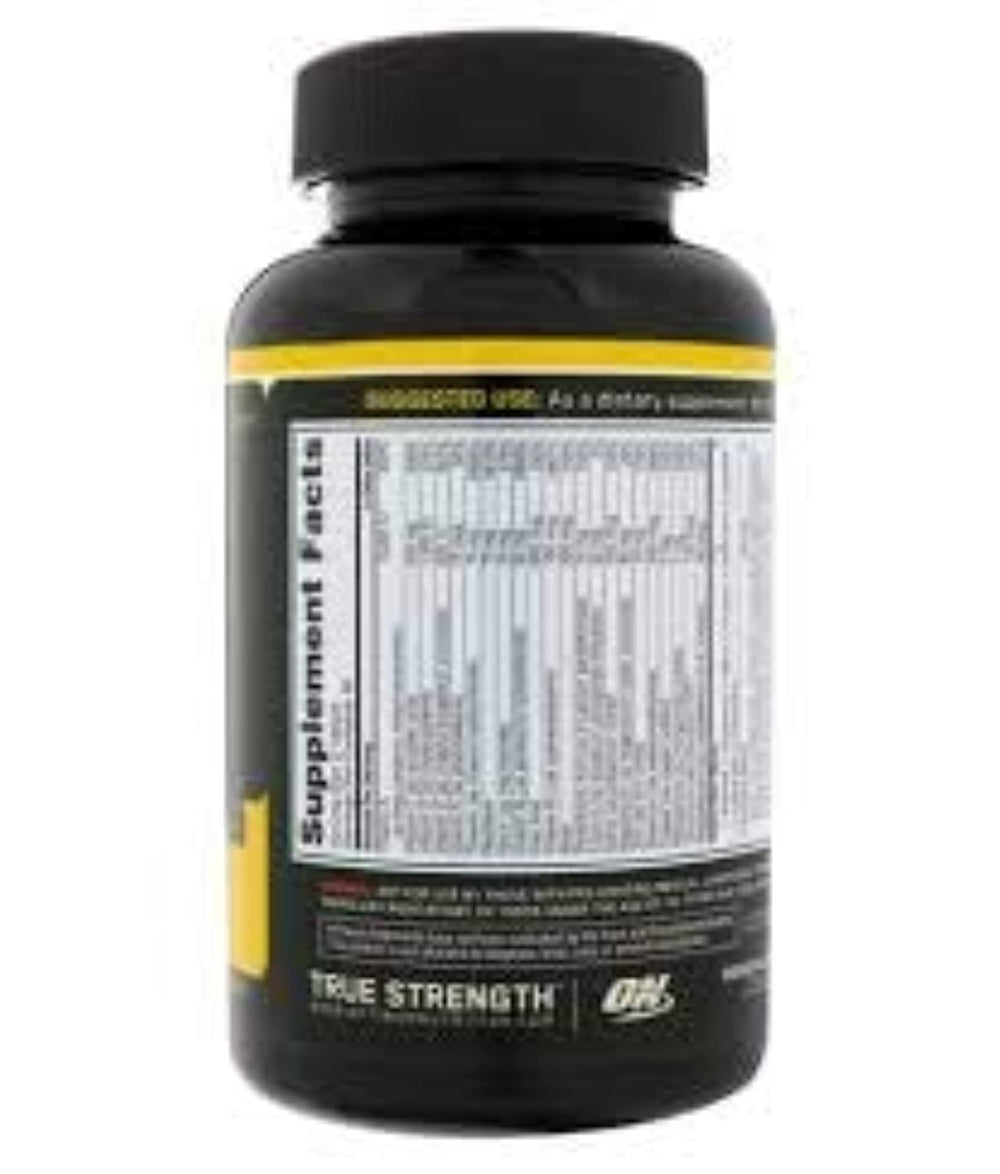 Optimum Nutrition Opti-Men bottle on kitchen counter ready for routine.